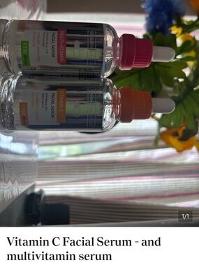 Vitamin C Facial Serum & Multivitamin Facial Serum - Dual Pack (Pink & Orange)